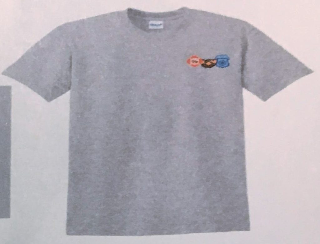 grey tshirt with logo